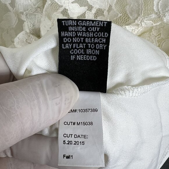 Torrid 2X NWT Womens White Lace Overlay Button-Front Shirt Dress Roll Tab Sleeve - Picture 15 of 16